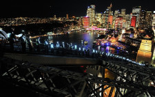 Vivid Sydney Nighttime Bridge Climb