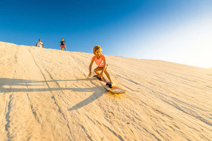 Sandboarding in the Little Sahara