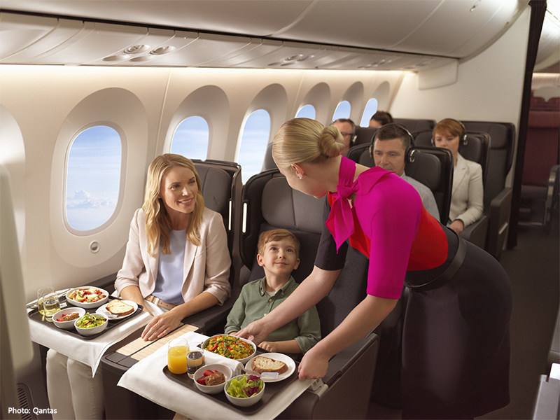 Qantas Premium Economy Dining