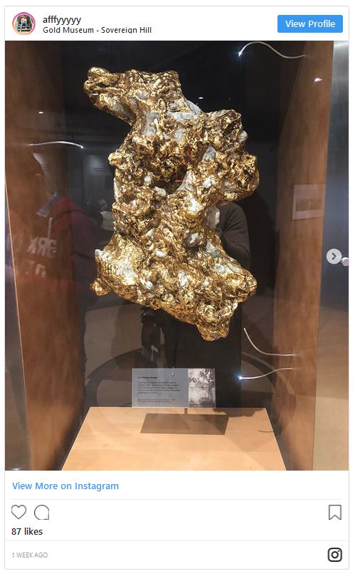 Gold Nugget in Gold Museum Ballarat