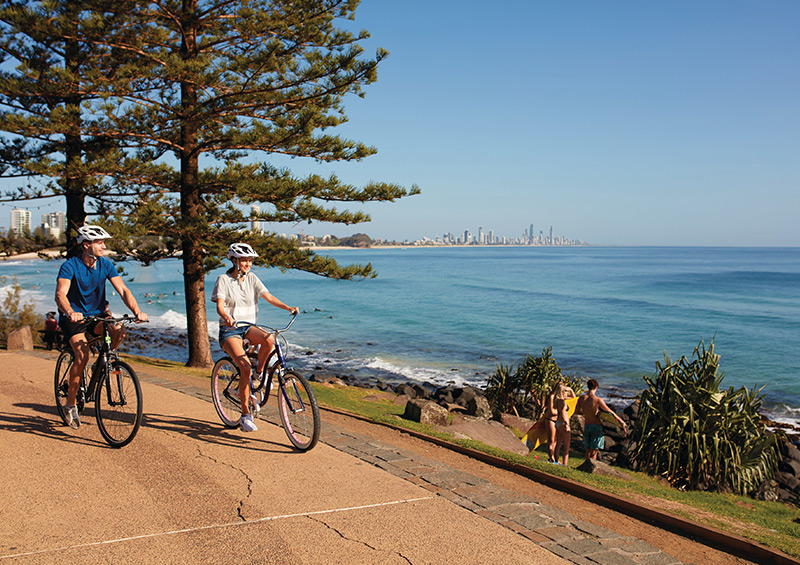 Cycling in Gold Coast credit Tourism & Events Queensland