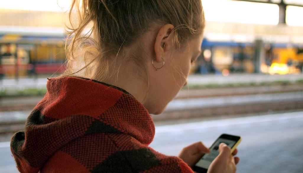 Woman using phone