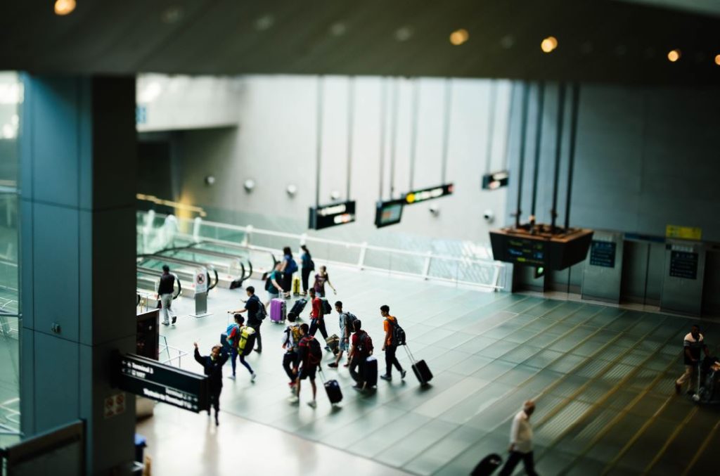 People arriving in an Australian airport